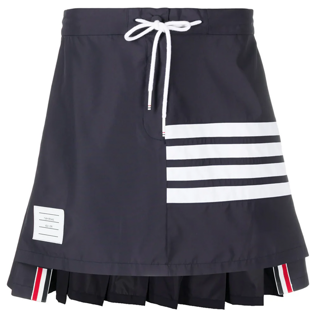 Mini Dropped Back Half Pleated Skirt Women