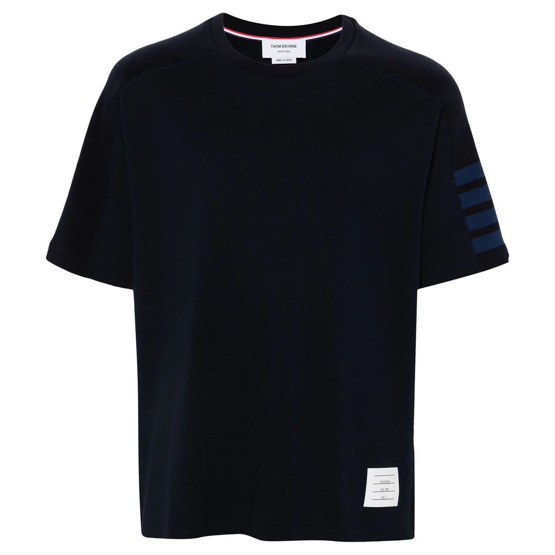 Short Sleeve Tee With 4 Bar Stripe Men