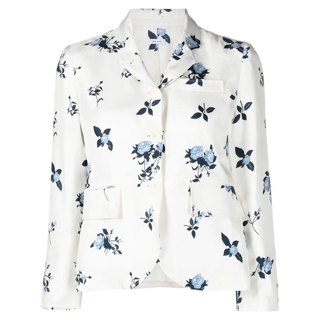 Silk Floral Slim Fit Sport Coat