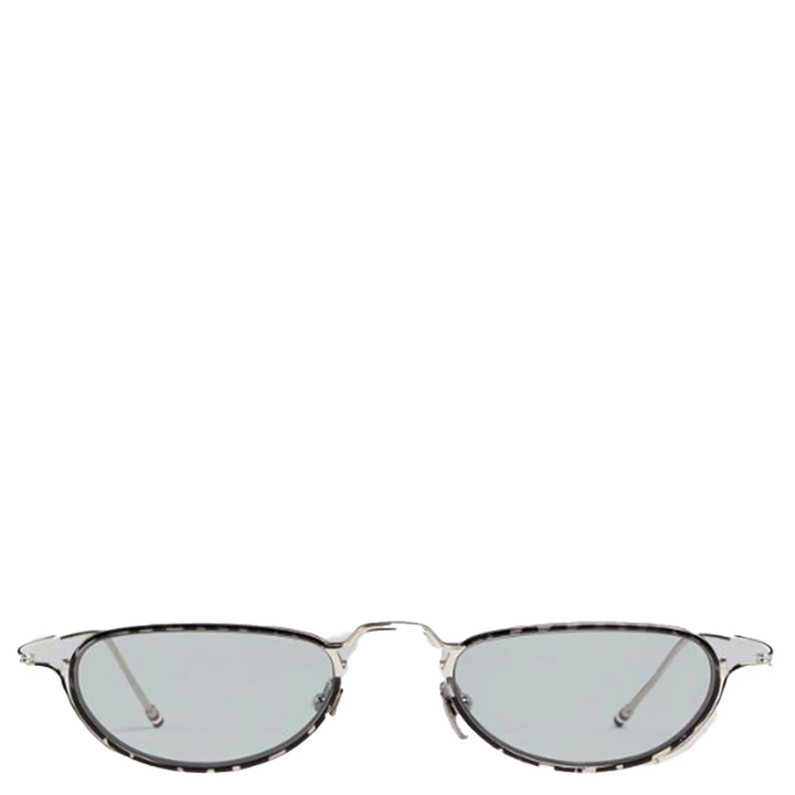 Silver Grey Tortoise Enamel Eyewear Men