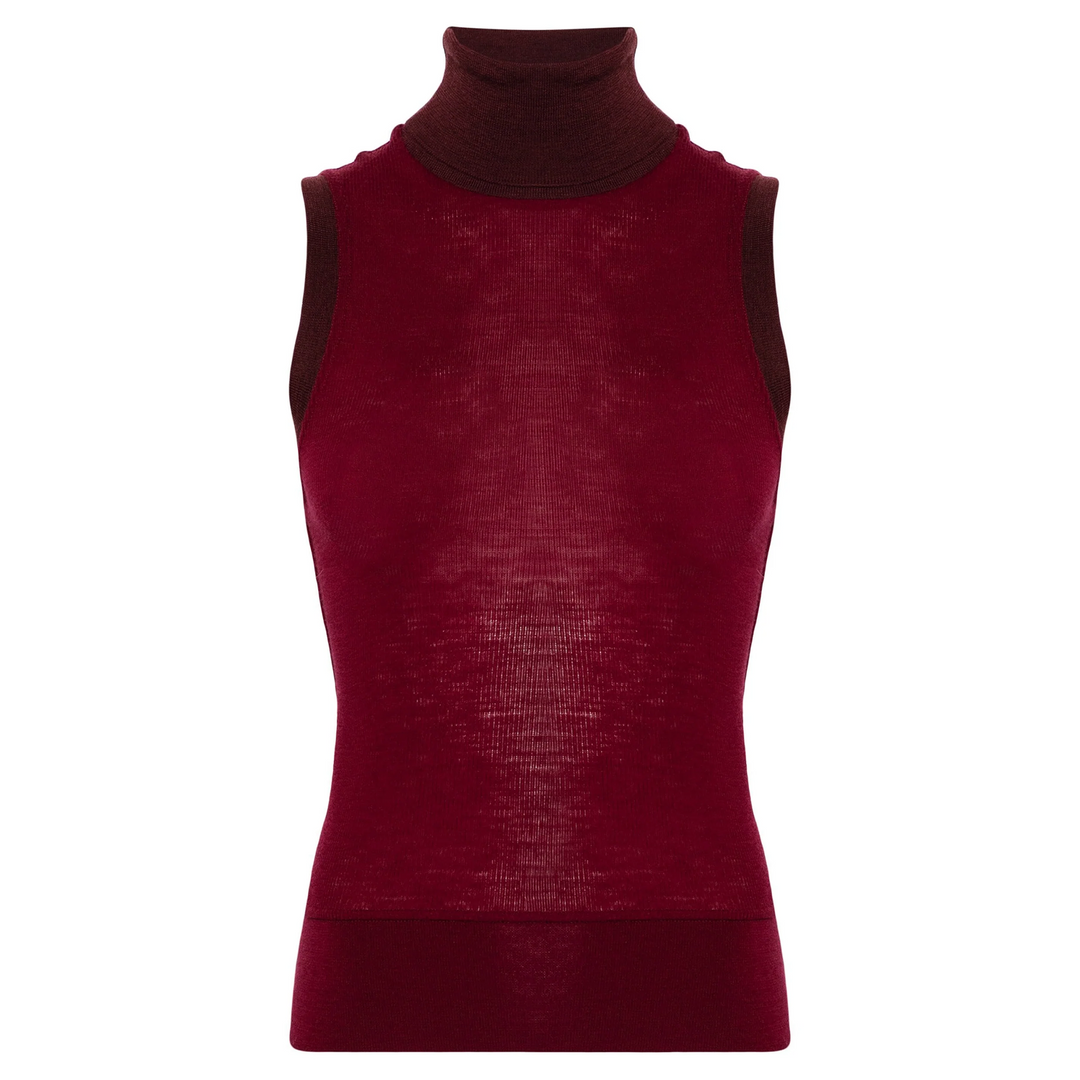 Sleeveless Turtleneck Top Women