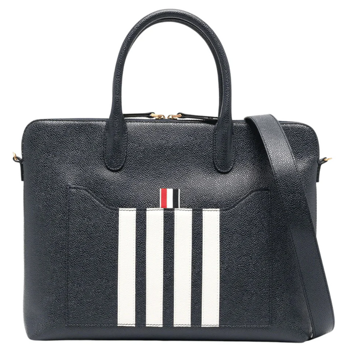 Slim Briefcase With 4 Bar Stripes Men