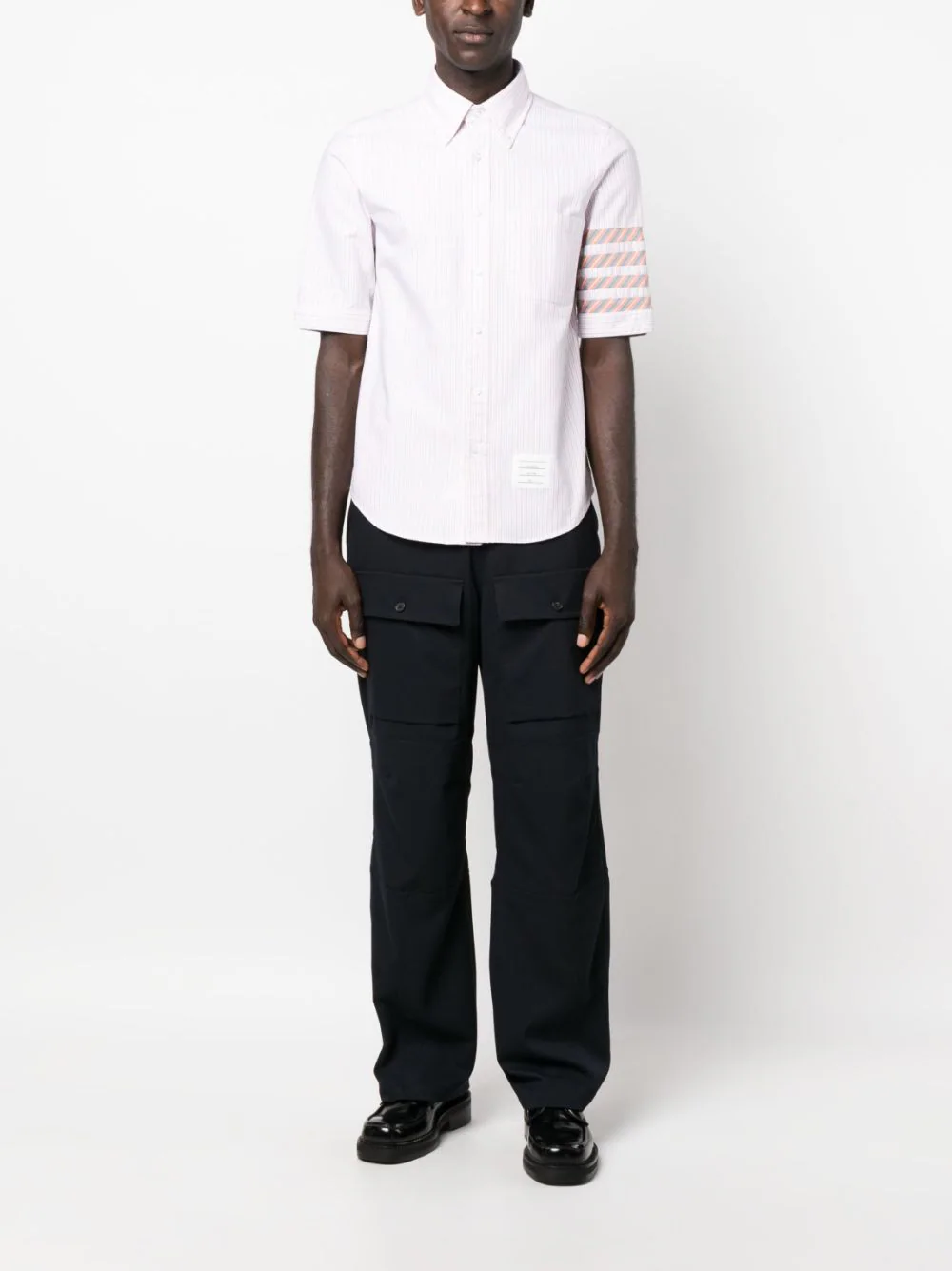 Thom Browne Straight-Fit-Button-Down-Shirt-Orange-2