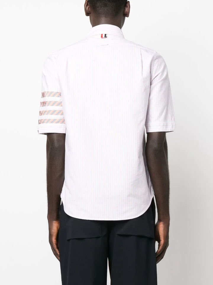 Thom Browne Straight-Fit-Button-Down-Shirt-Orange-4