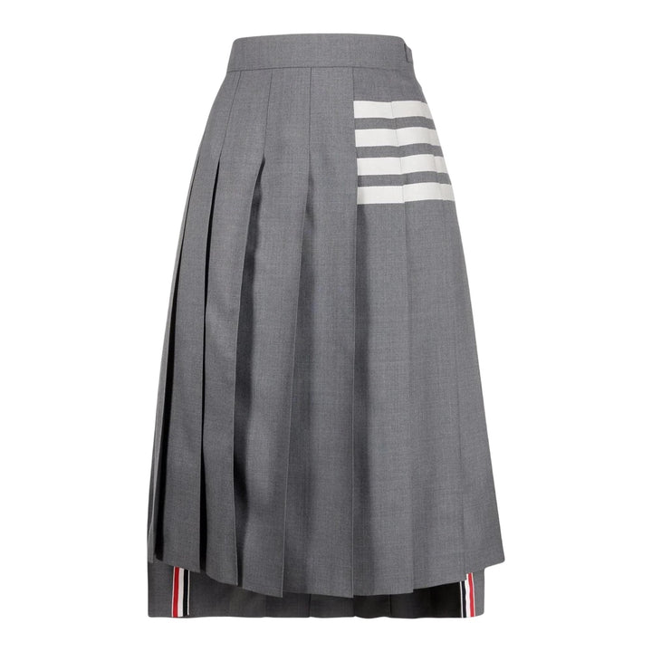 Club21 - Thom Browne - Below Knee Drp Bck Pleated Skirt Women - SKIRTS - Grey