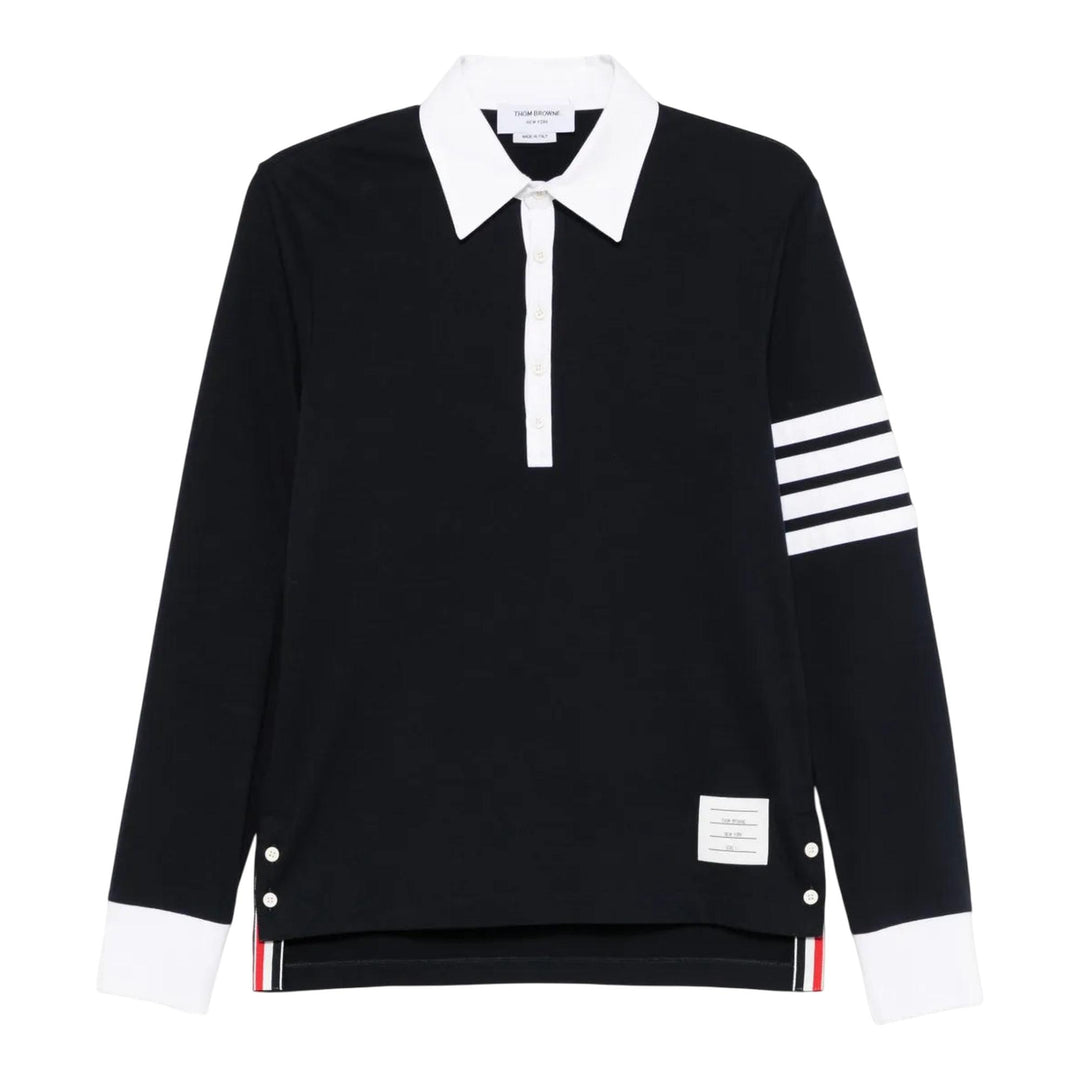 Club21 - Thom Browne - Classic Fit Long Sleeve Rugby Polo - POLOS - Navy
