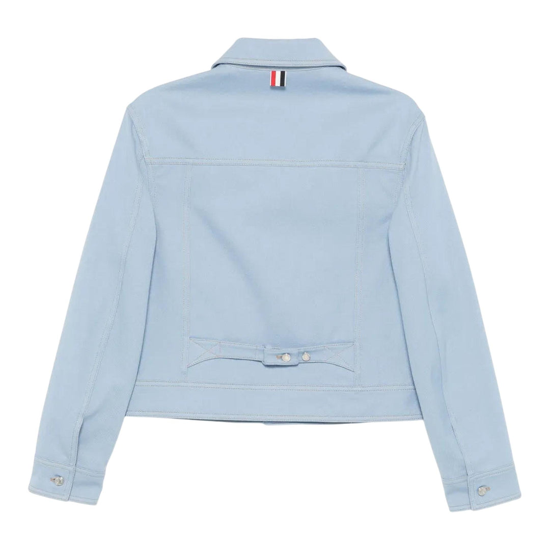 Club21 - Thom Browne - Contrast Stitch Denim Backstrap Utility Jacket Men - BLOUSON - Light Blue