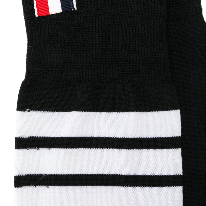 Club21 - Thom Browne - Cotton 4-Bar Mid Calf Socks Women - SOCKS - Black