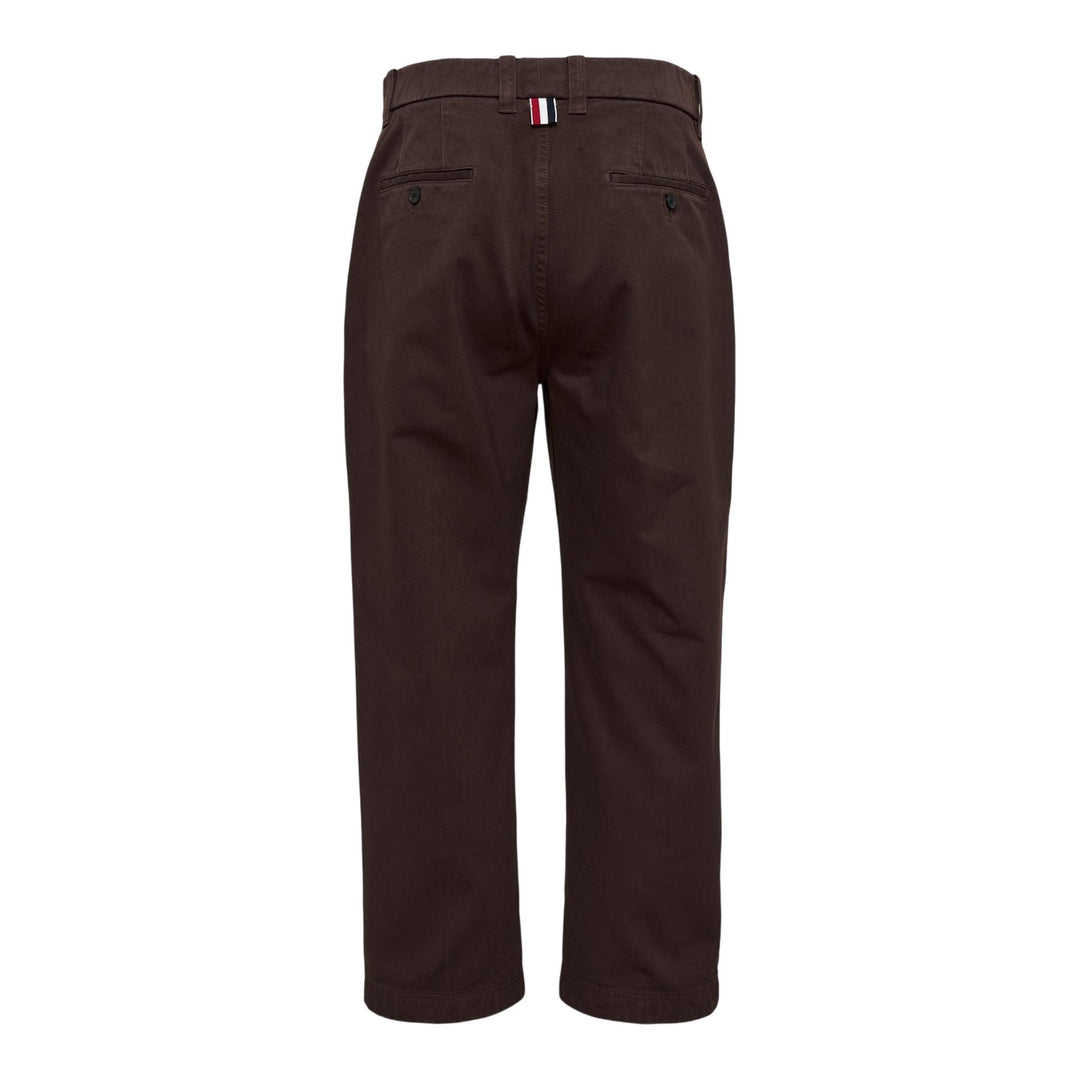 Club21 - Thom Browne - Cotton Twill Utility Trousers Men - PANTS - Brown