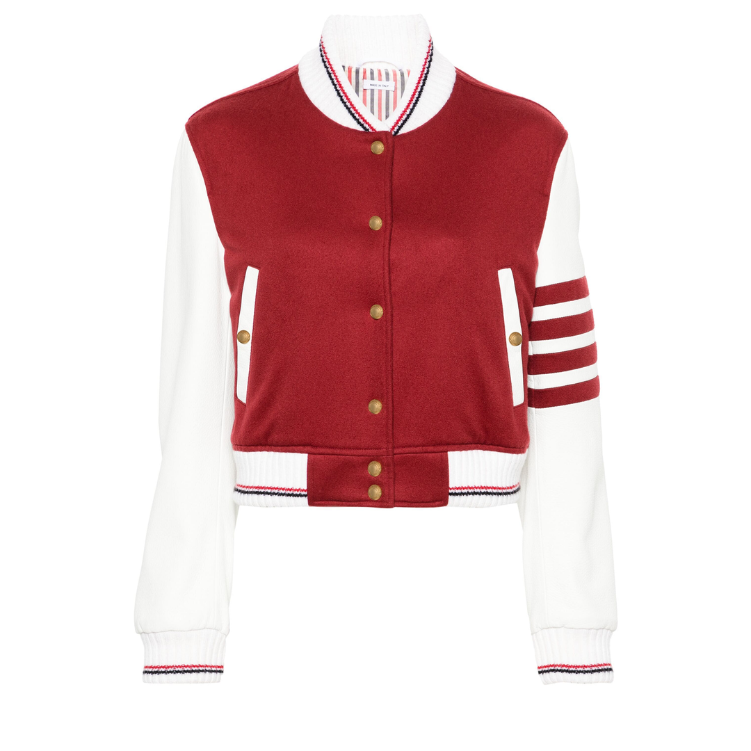 Thom_Browne_Cropped_Varsity_Jacket_With_4Bar-Burgundy