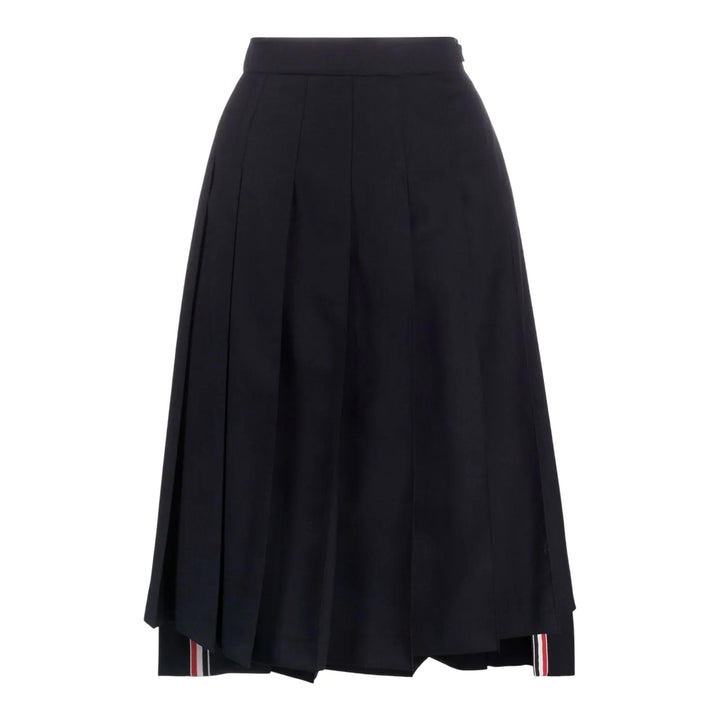 Club21 - Thom Browne - Dropped Back Pleated Skirt Women - SKIRTS - Navy