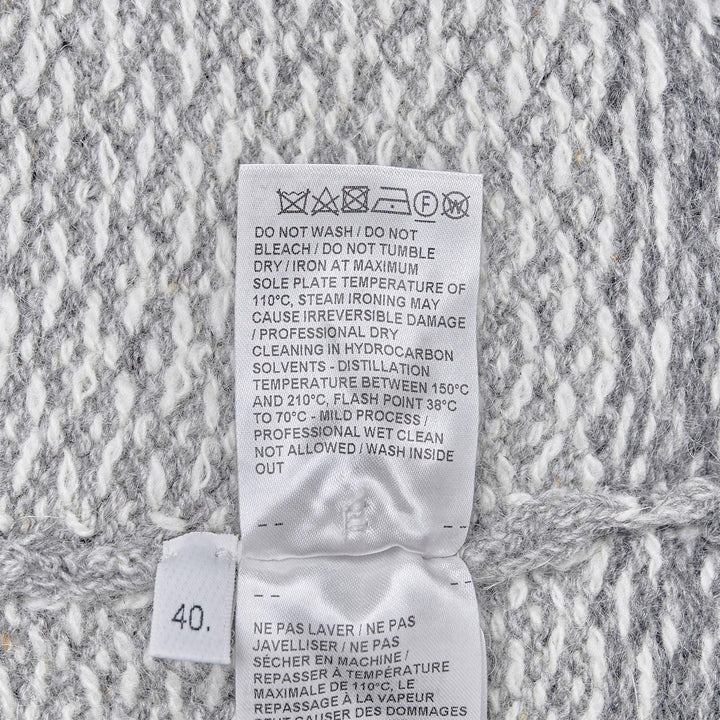 Club21 - Thom Browne - Fairisle Jacquard Donegal Cropped Cardigan Women - CARDIGANS - Light Grey