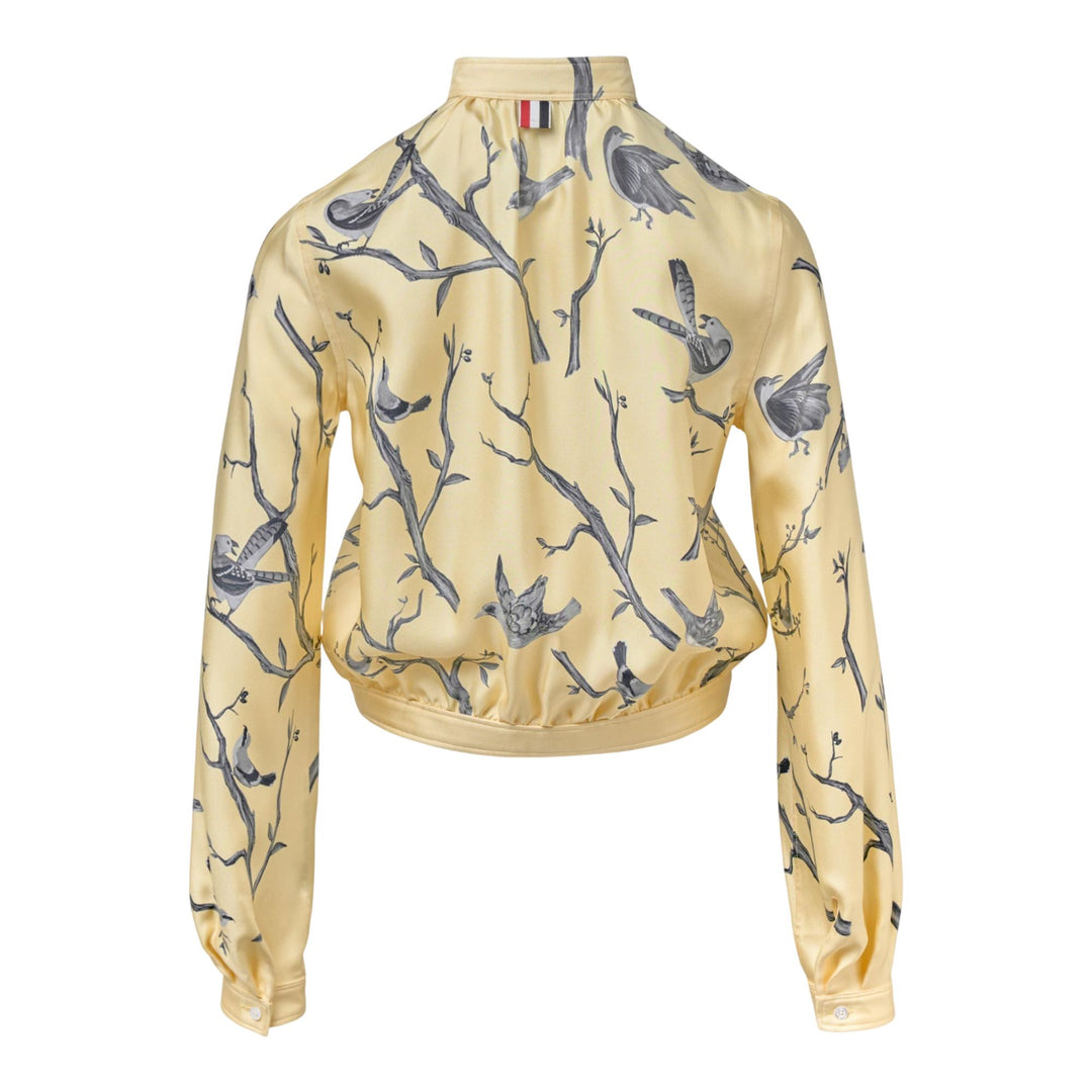 Club21 - Thom Browne - Gathered Blouse With Button Placket Women - BLOUSES - Yellow