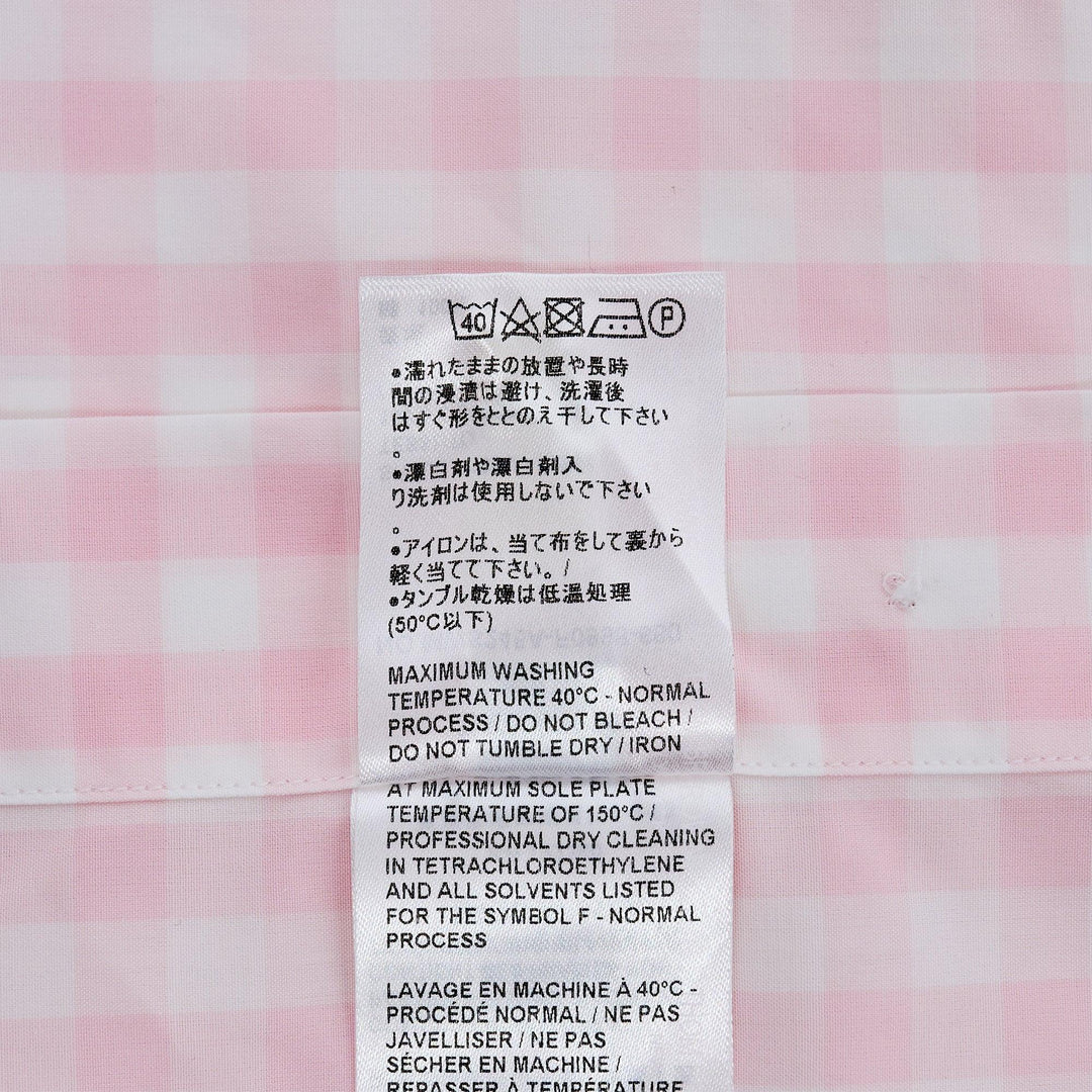 Club21 - Thom Browne - Gingham Check Poplin Short Sleeve Shirt Men - SHIRTS - Pink