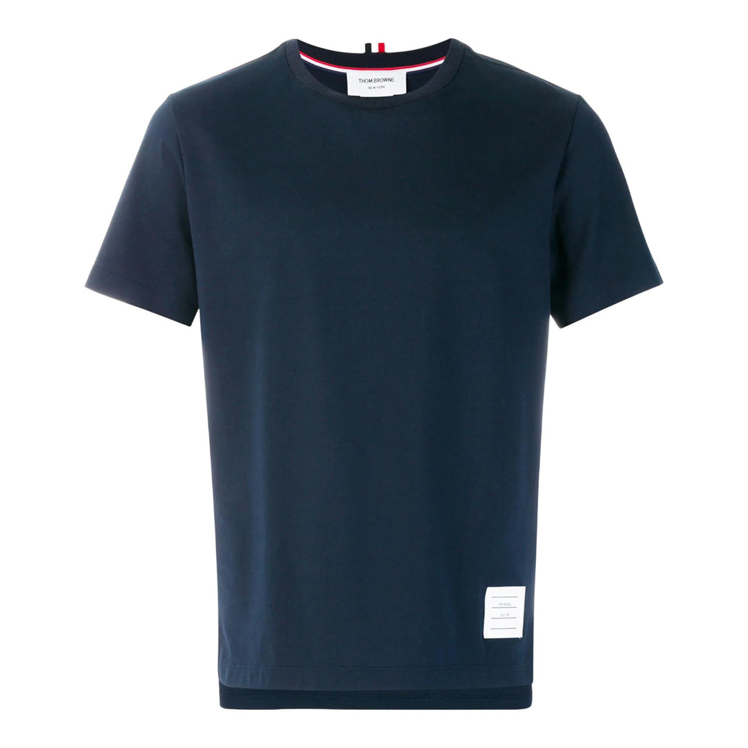Club21 - Thom Browne - Jersey Relaxed Side Slit Tee Men - TEES - Navy