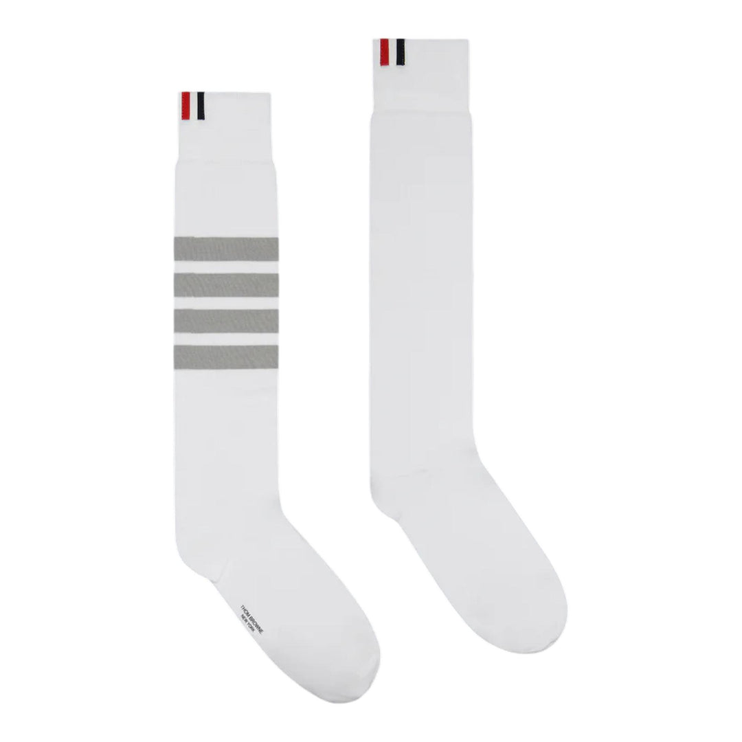 Club21 - Thom Browne - Lightweight Cotton 4-Bar Mid Calf Socks Women - SOCKS - White
