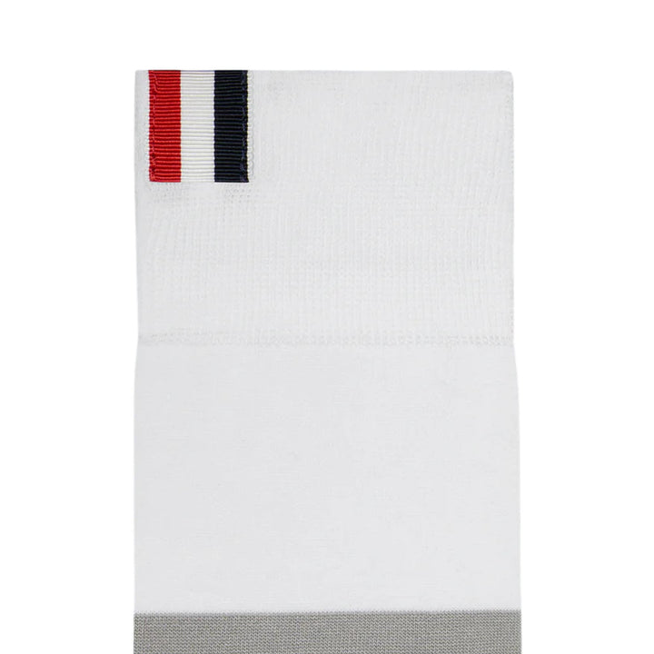 Club21 - Thom Browne - Lightweight Cotton 4-Bar Mid Calf Socks Women - SOCKS - White