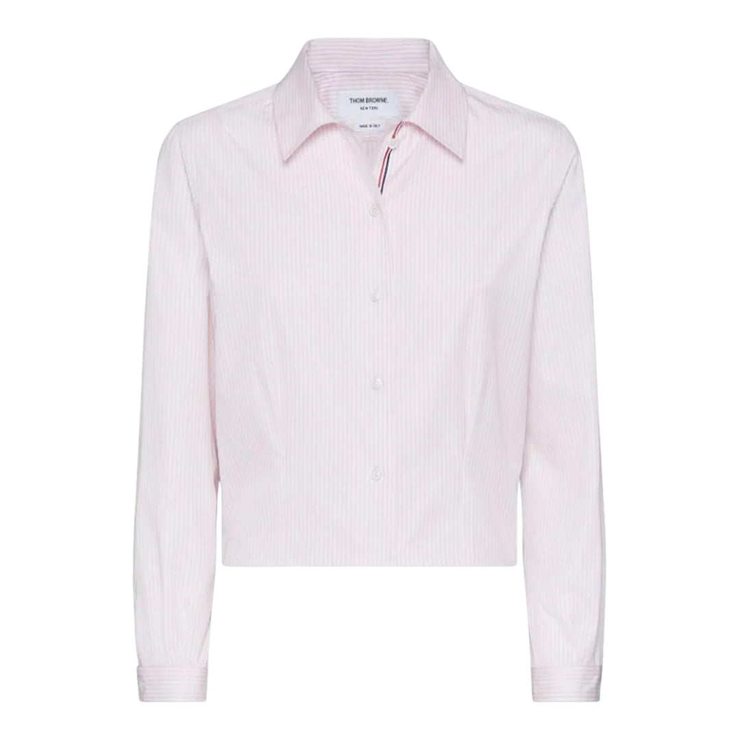 Club21 - Thom Browne - Long Sleeve Tucked Blouse Women - BLOUSES - Pink