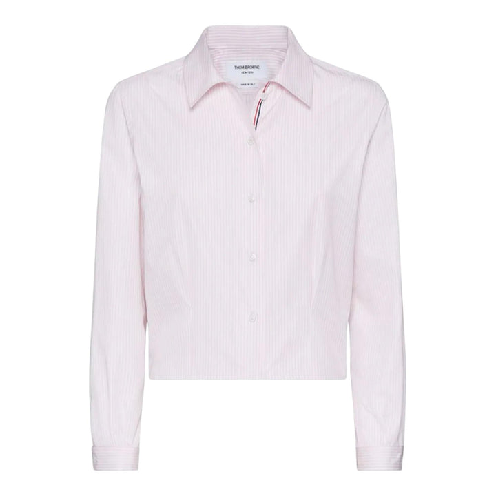 Club21 - Thom Browne - Long Sleeve Tucked Blouse Women - BLOUSES - Pink