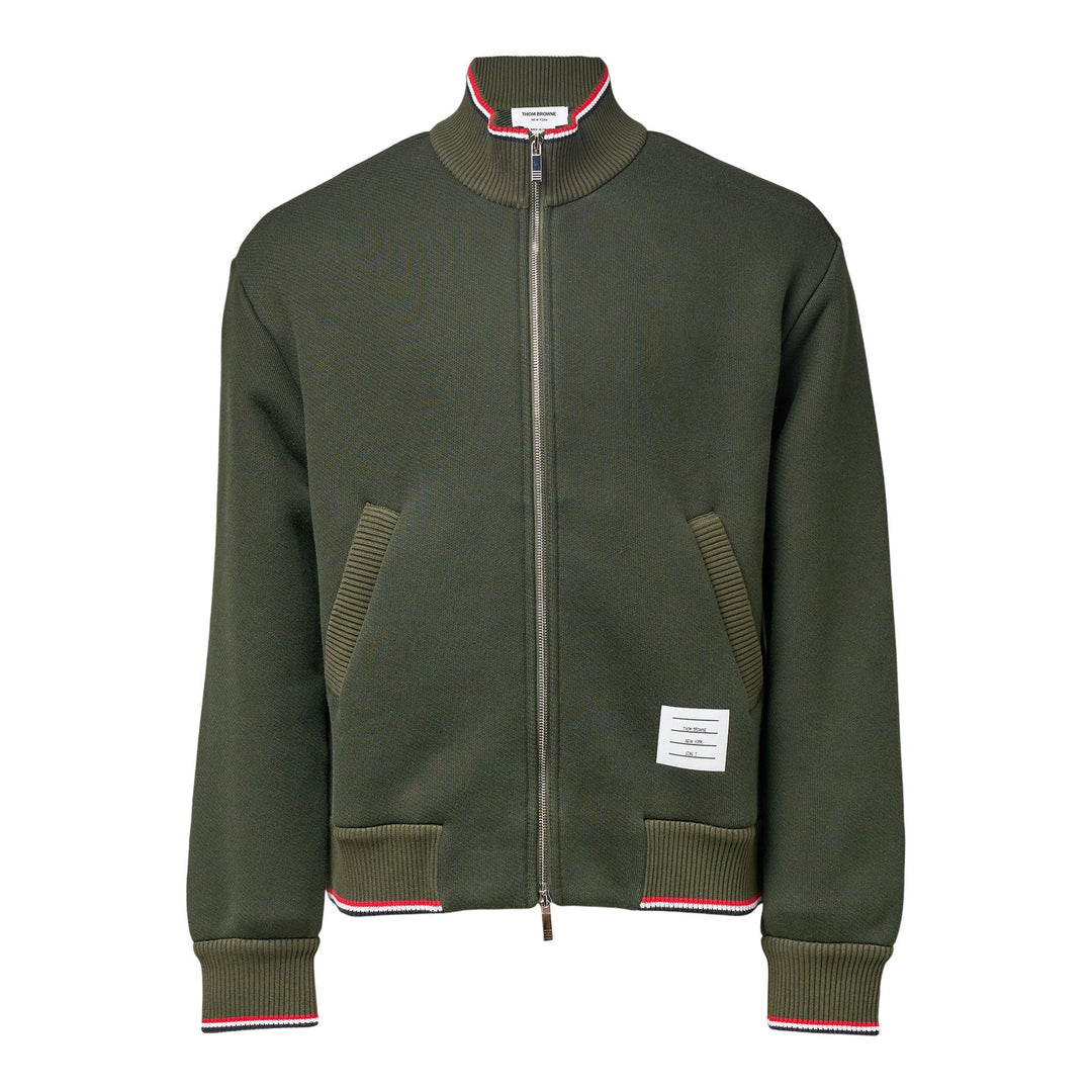 Club21 - Thom Browne - Loopback Oversized Rwb Stripe Jacket Men - SWEATERS - Green
