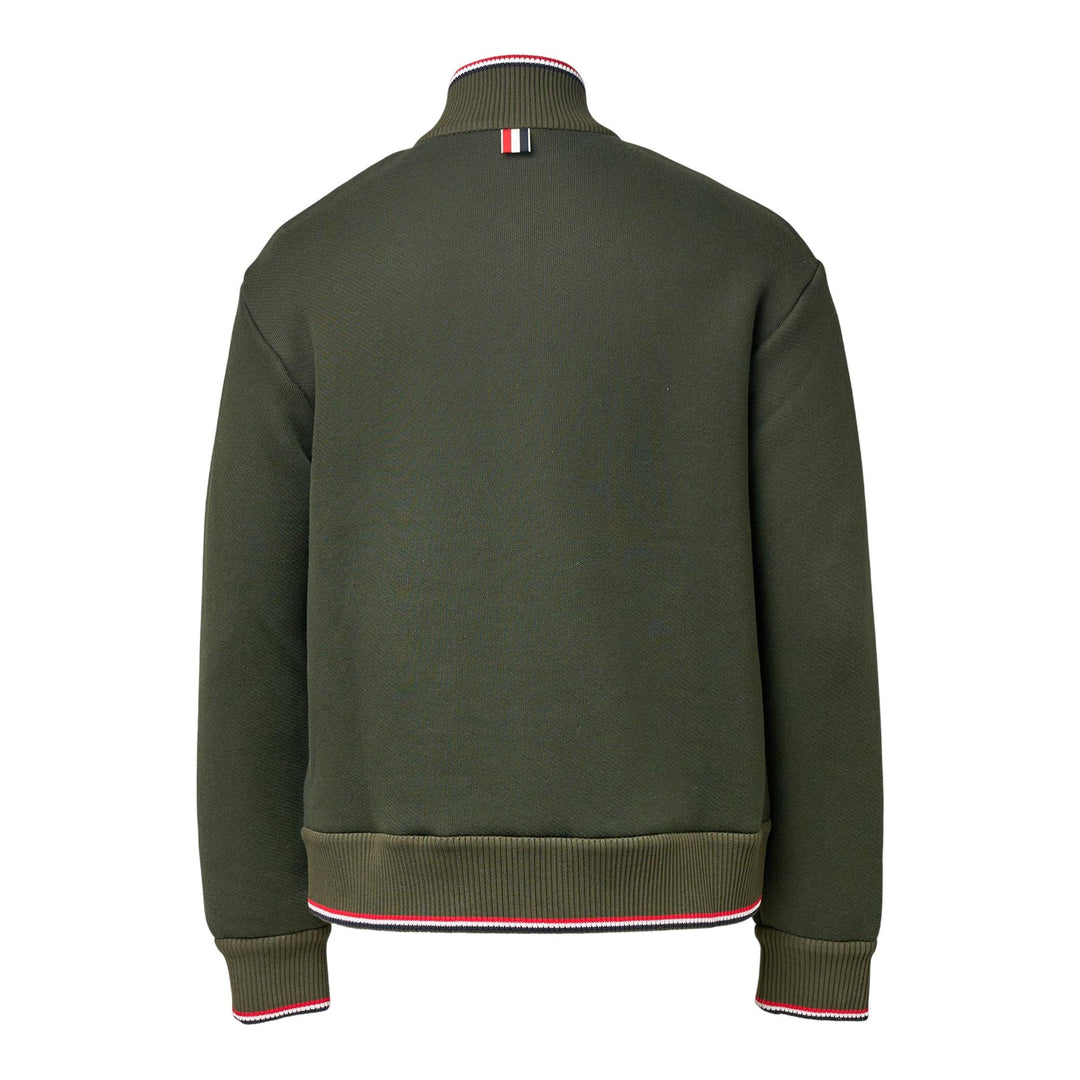 Club21 - Thom Browne - Loopback Oversized Rwb Stripe Jacket Men - SWEATERS - Green