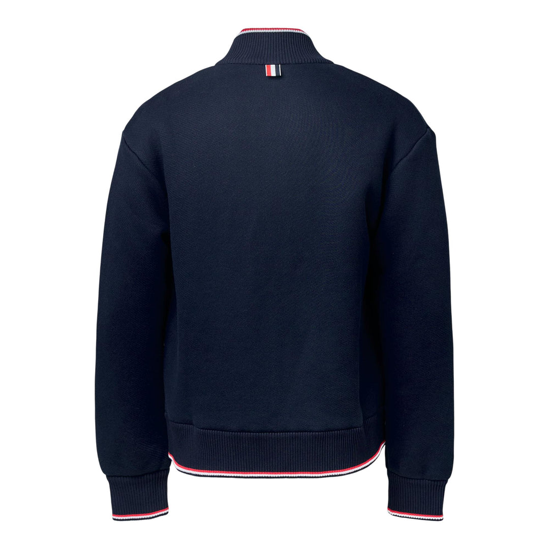 Club21 - Thom Browne - Loopback Oversized Rwb Stripe Jacket Men - SWEATERS - Navy
