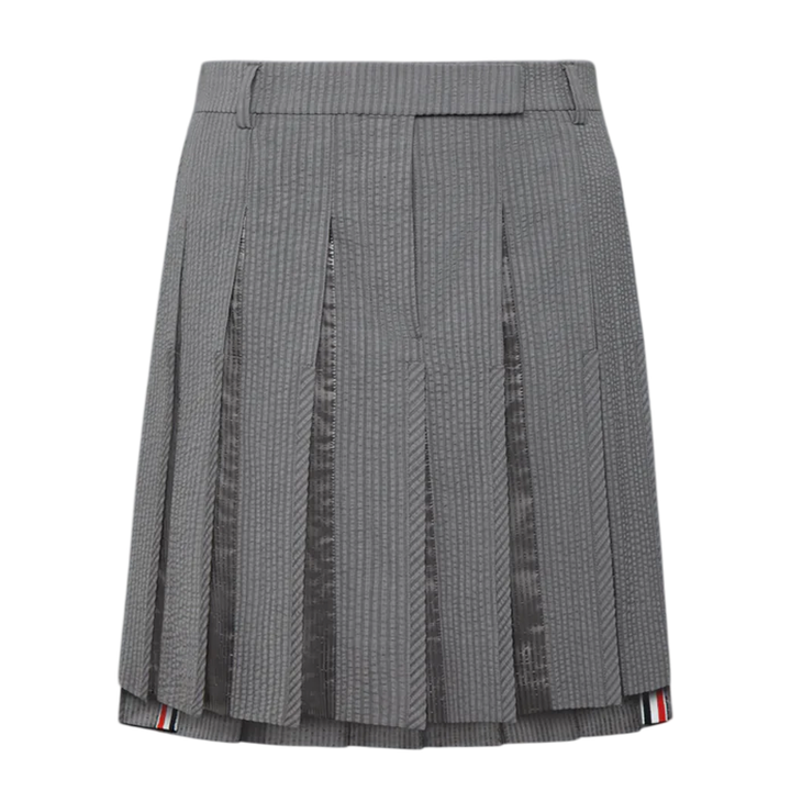 Low Rise Above Knee Pleated Skirt