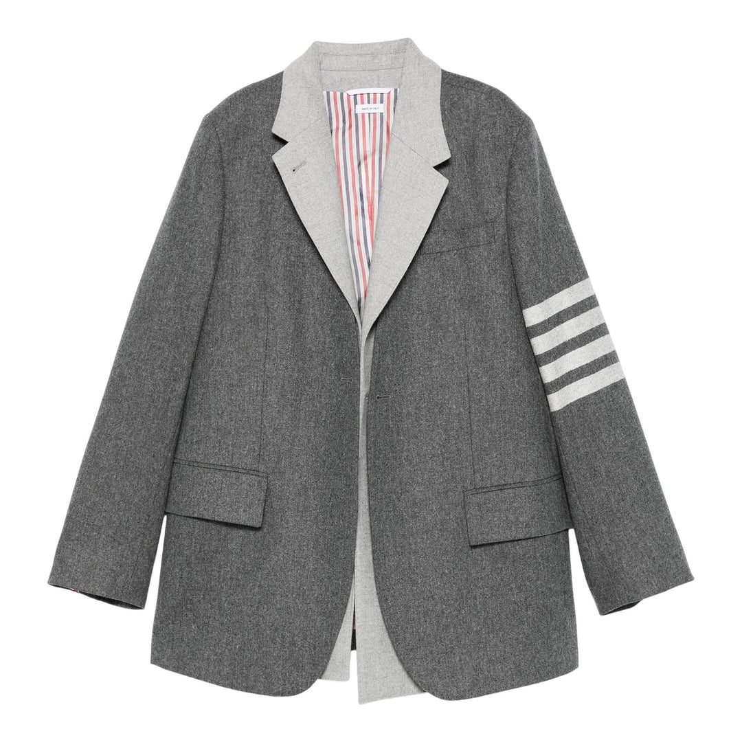 Club21 - Thom Browne - Narrow Shoulder 2 In 1 Sportcoat Women - COATS - Grey