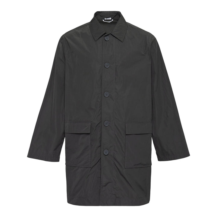 Club21 - Thom Browne - Packable Smock With Logo Print Coat - COATS - Charcoal