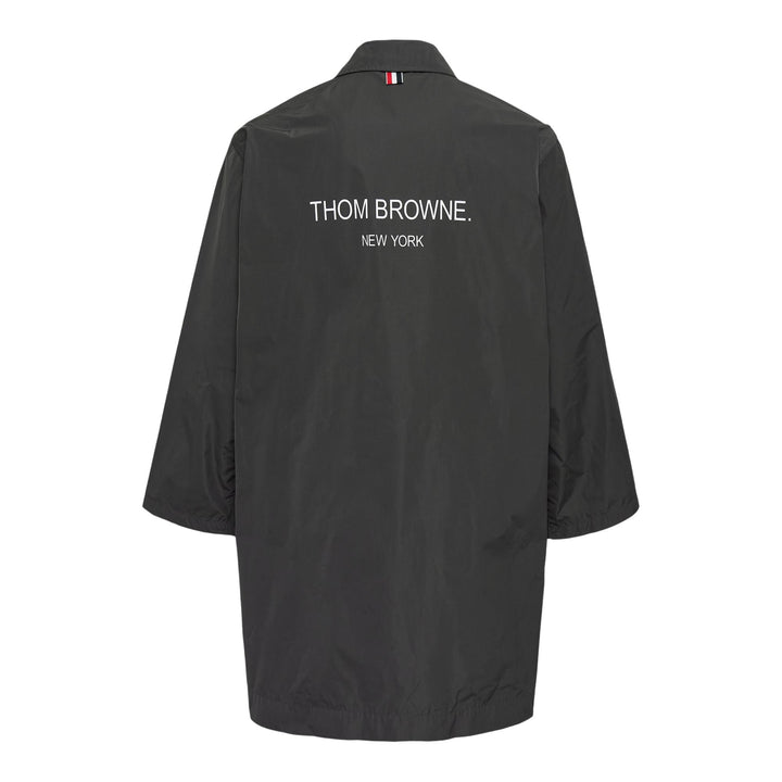 Club21 - Thom Browne - Packable Smock With Logo Print Coat - COATS - Charcoal
