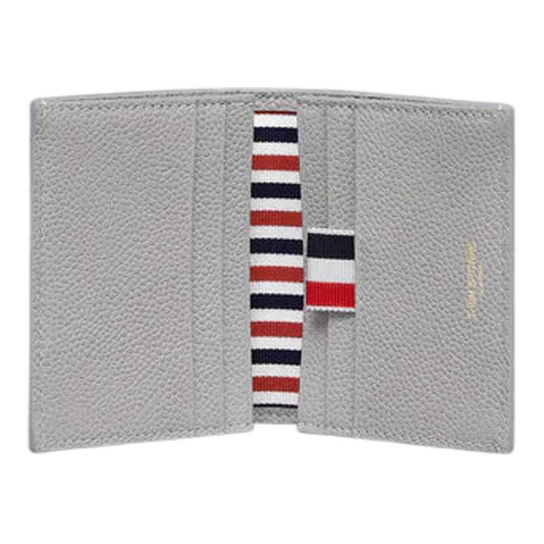 Club21 - Thom Browne - Pebble Grain 4-Bar Double Card Holder Men - CARD CASES - Light Grey