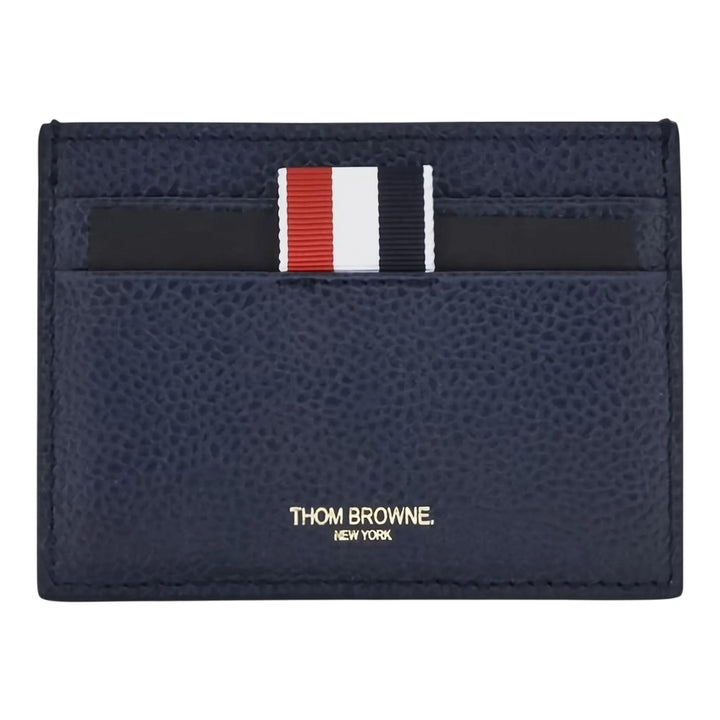 Club21 - Thom Browne - Pebble Grain 4-Bar Single Card Holder Men - CARD CASES - Navy