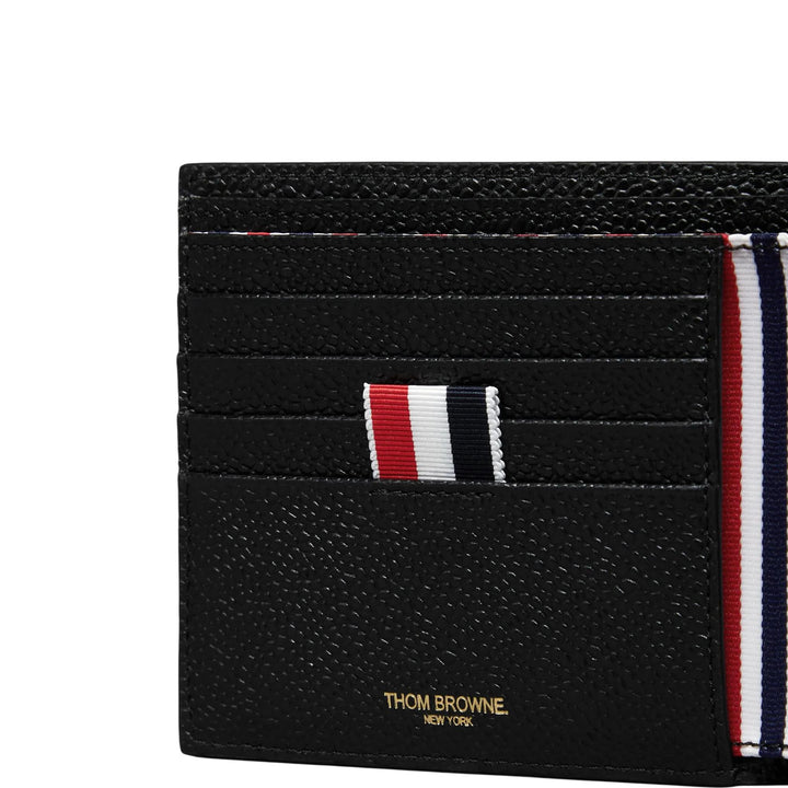 Club21 - Thom Browne - Pebble Grain Goose Embroidery Bilfold Men - WALLETS - Black