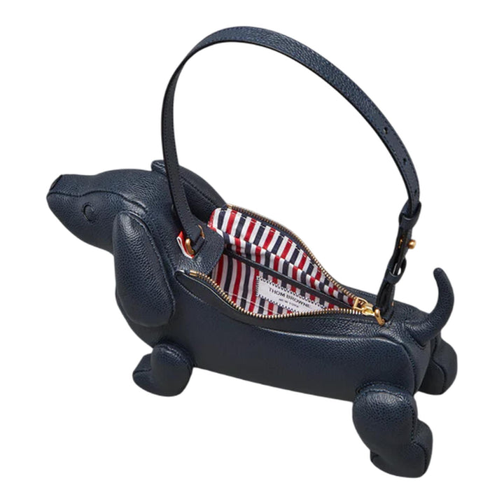 Club21 - Thom Browne - Pebble Grain Hector Baguette Bag Women - HANDBAGS - Navy