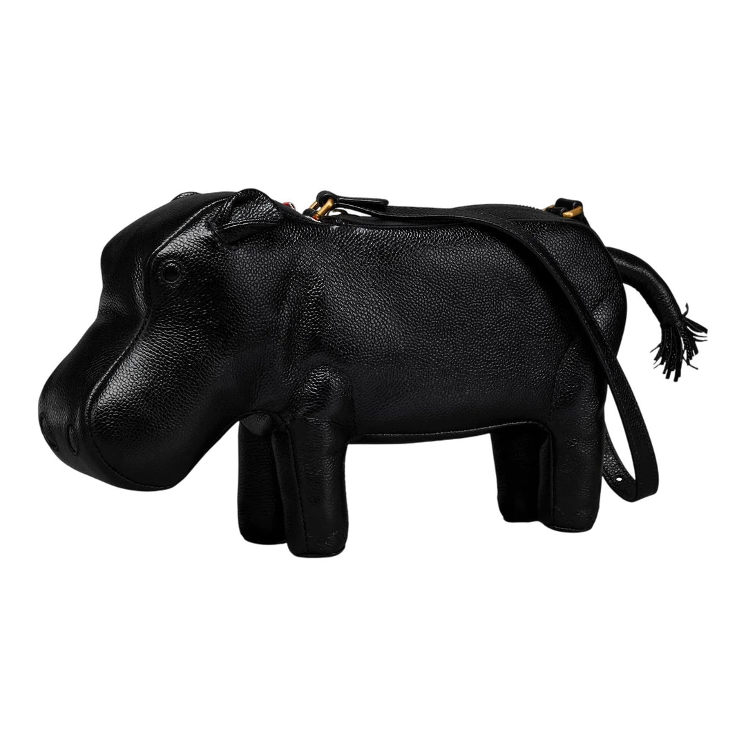 Club21 - Thom Browne - Pebble Grain Hippo Baguette Women - HANDBAGS - Black