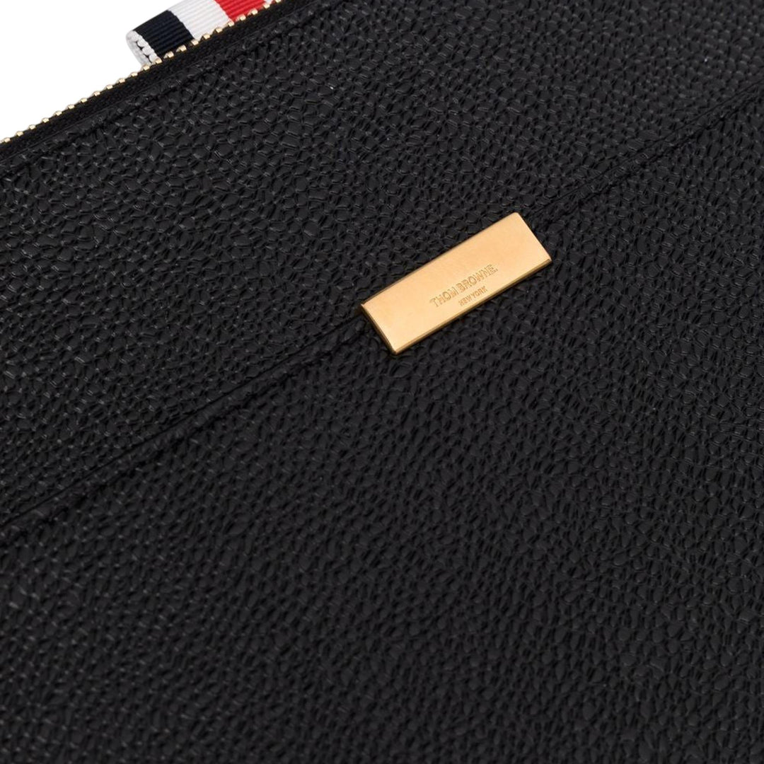 Club21 - Thom Browne - Pebble Grain Leather Lock Medium Document Holder Men - DOC. HOLDERS - Black