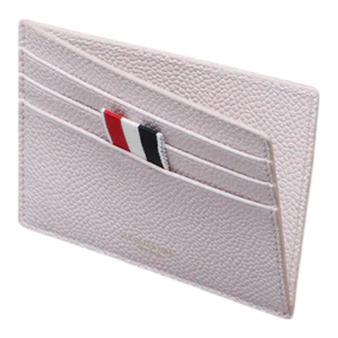 Club21 - Thom Browne - Pebble Grain Note Compartment Card Holder Men - CREDIT CARD SLIP - Pink