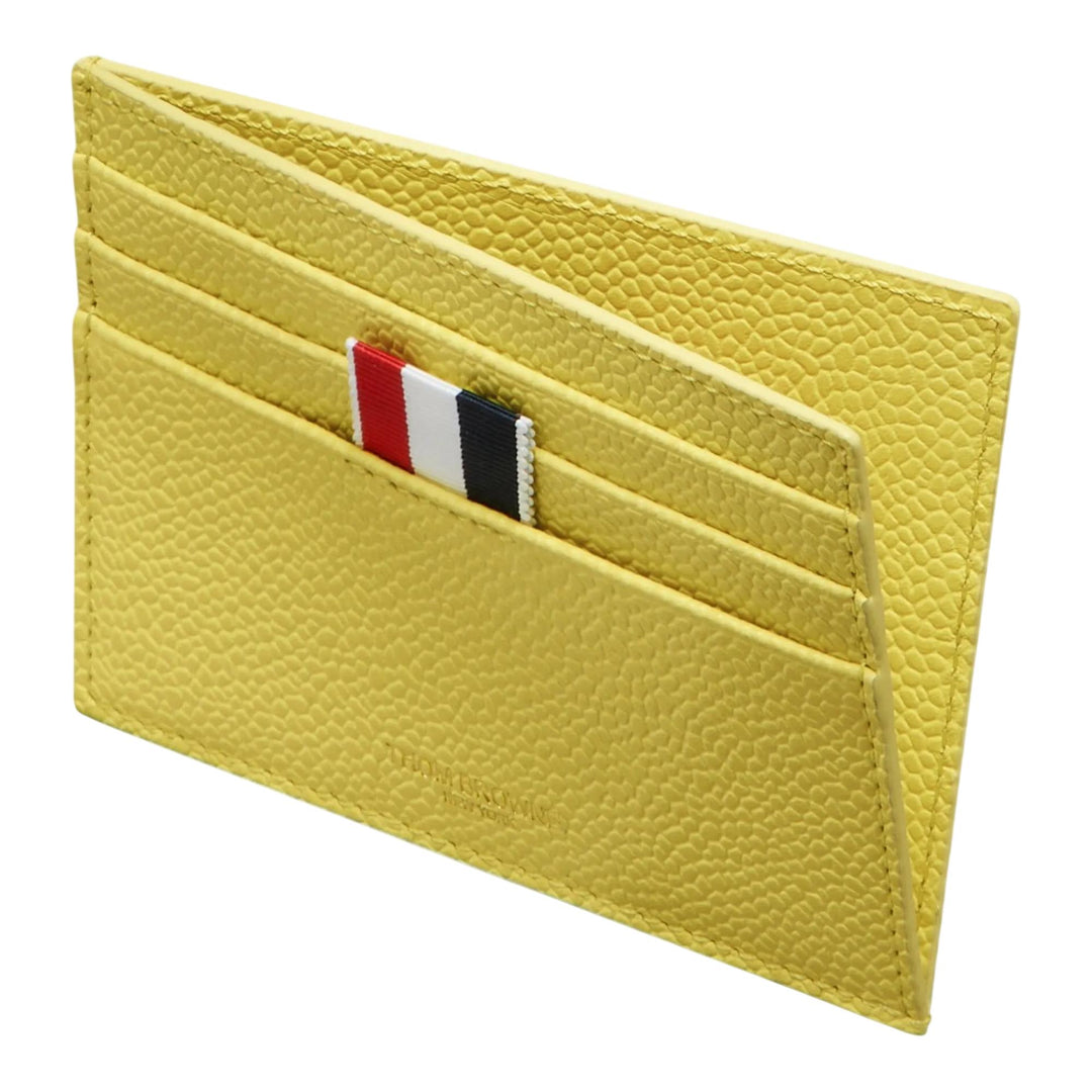 Club21 - Thom Browne - Pebble Grain Note Compartment Card Holder Men - CREDIT CARD SLIP - Yellow