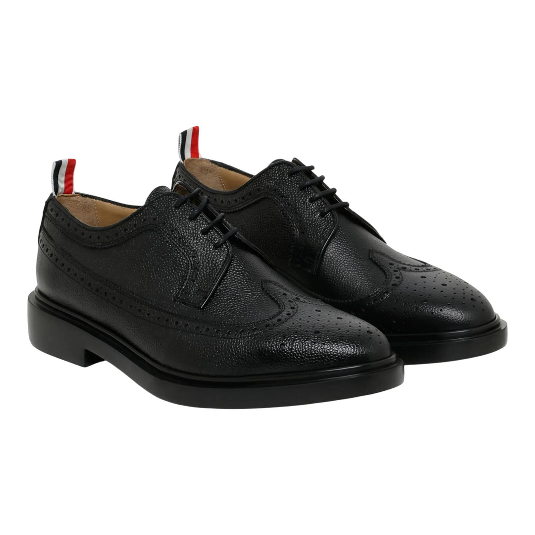Club21 - Thom Browne - Pebble Grain Rubber Sole Longwing Brogue Men - FLAT SHOES - Black