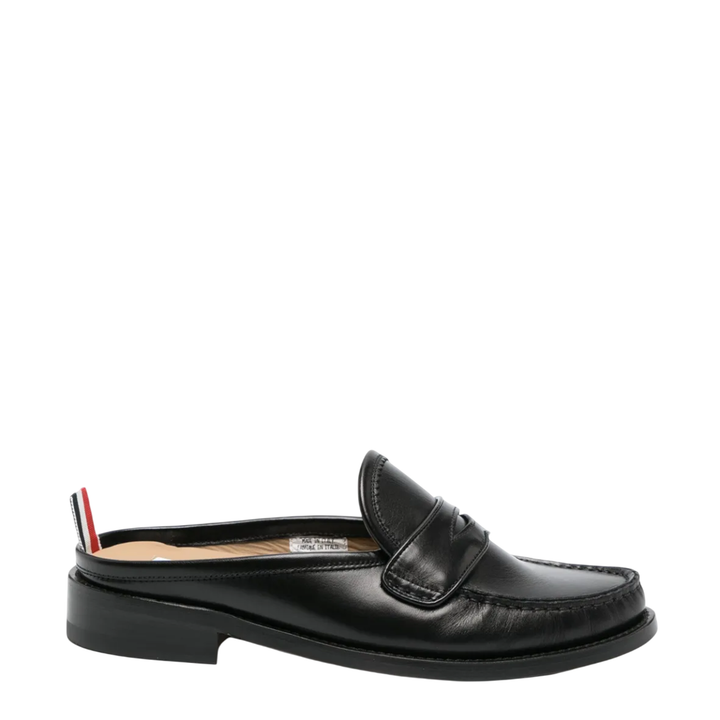 Pleated Varsity Loafer Mule