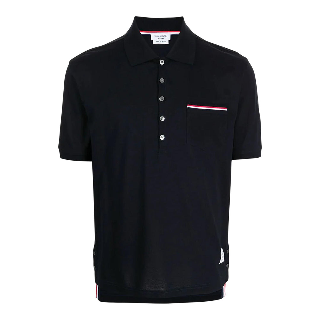 Club21 - Thom Browne - Pocket Polo In Fine Mercerized Men - POLOS - Navy