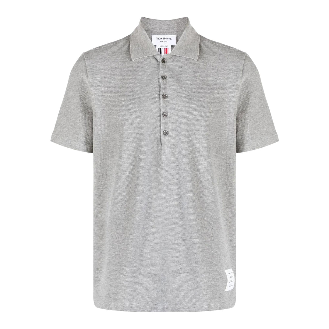 Club21 - Thom Browne - Relaxed Fit Short Sleeve Polo Men - POLOS - Light Grey
