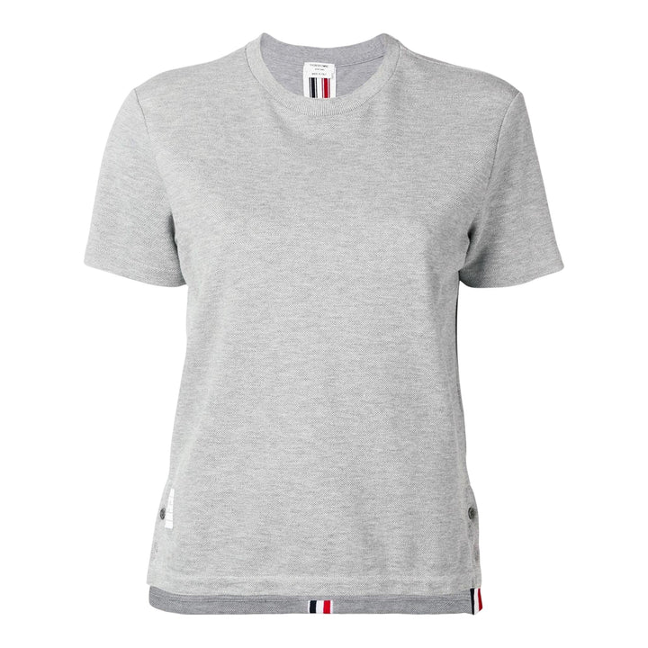 Club21 - Thom Browne - Relaxed Fit Short Sleeve Tee Women - TEES - Light Grey