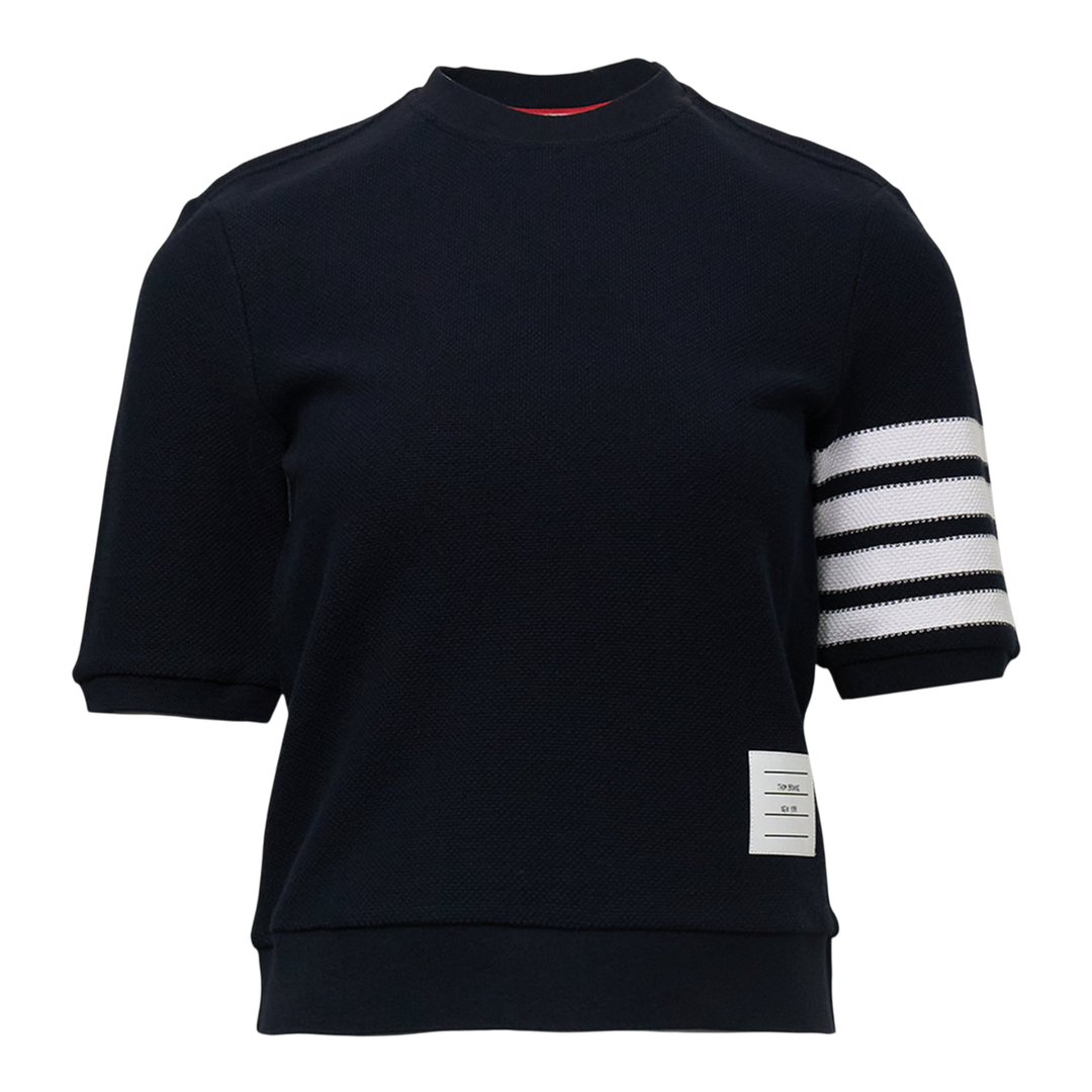 Rib Cuff Tee Textured Pique