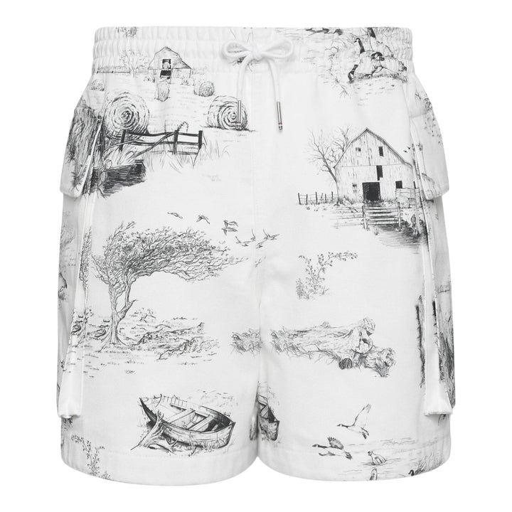Club21 - Thom Browne - Scenic Toile Cotton Canvas Cargo Rugby Shorts Men - SHORTS - Black