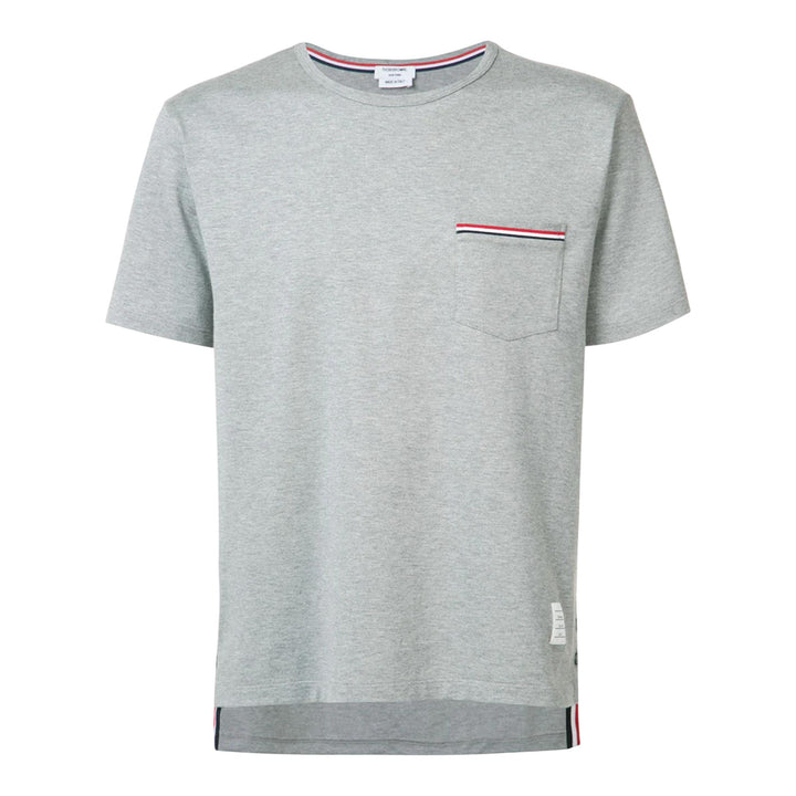 Club21 - Thom Browne - Short Sleeve Pocket Tee Men - TEES - Light Grey