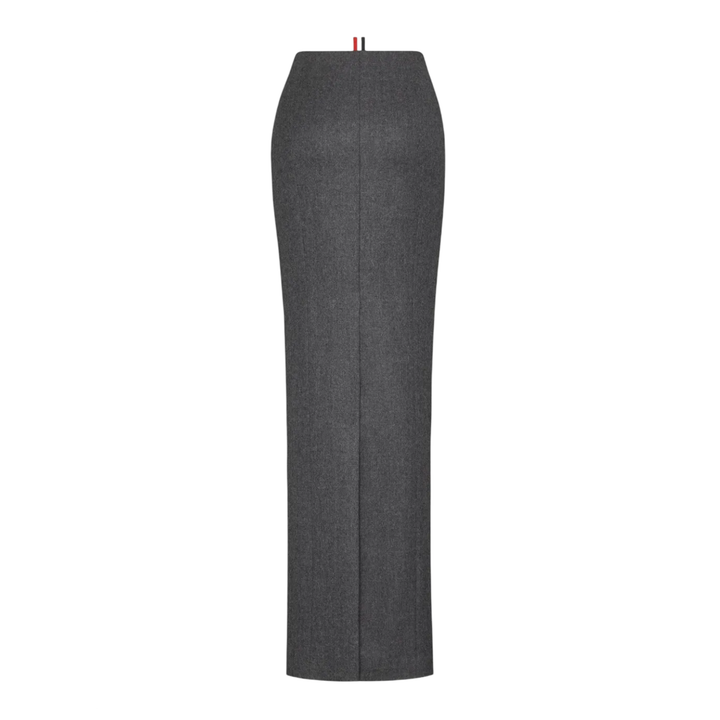 Solid Wool Flannel Pencil Skirt