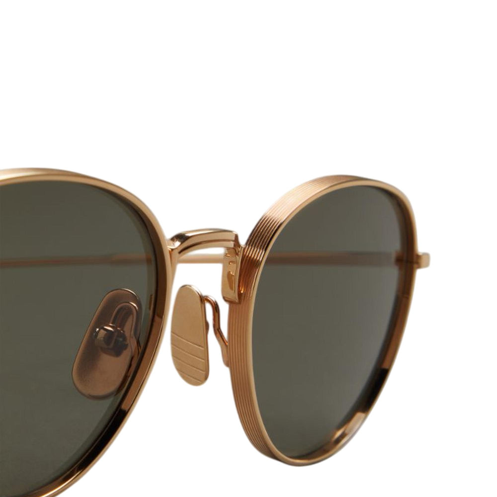 Club21 - Thom Browne - Titanium Round Sunglasses Unisex - EYEWEAR - Gold
