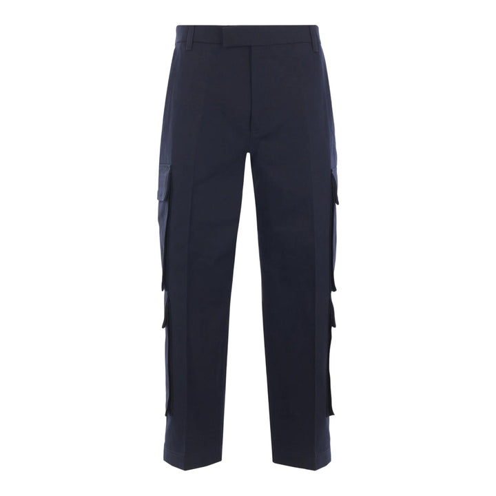 Club21 - Thom Browne - Washed Cotton Utility Chino Cargo Trouser Men - PANTS - Navy