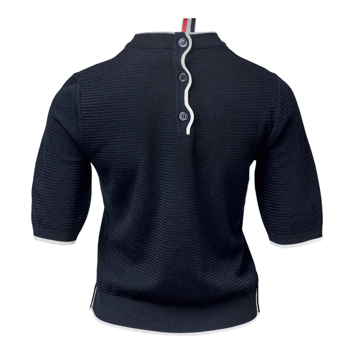 Club21 - Thom Browne - Wool Crepe 4-Bar Tee Women - KNIT TOPS - Navy